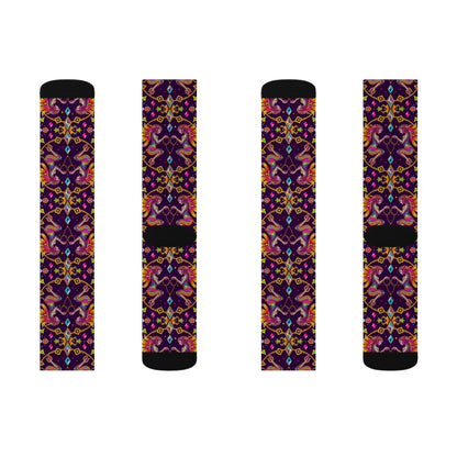 Sublimation Socks, Gemini, Zodiac v2, Jewel Pattern