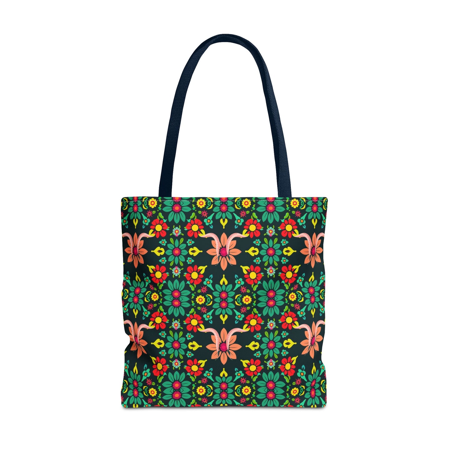 Tote Bag, (AOP), Aquarius, Zodiac v1, Flower Pattern