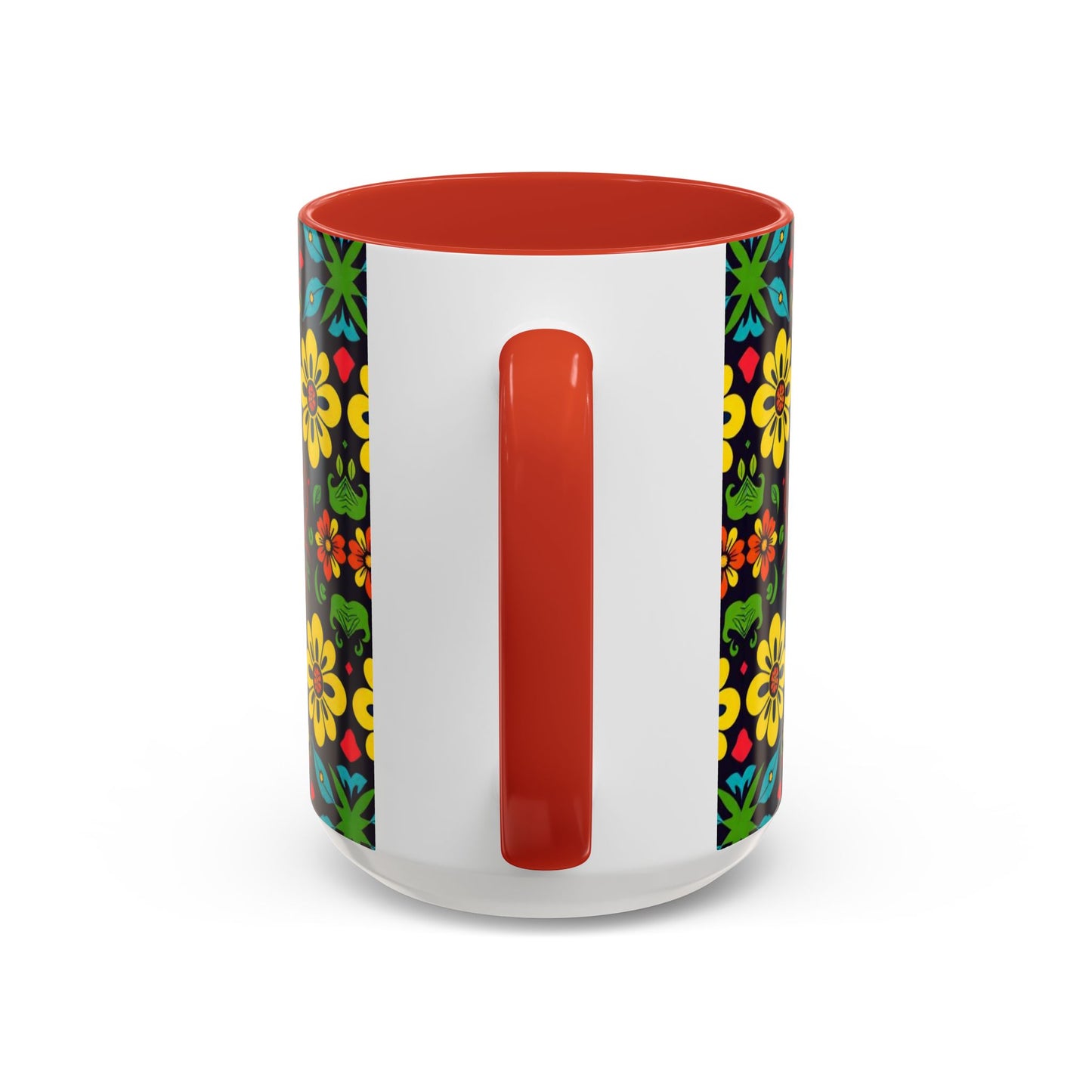 Accent Coffee Mug, Cancer, Zodiac v2, Flower Pattern, (11, 15oz)