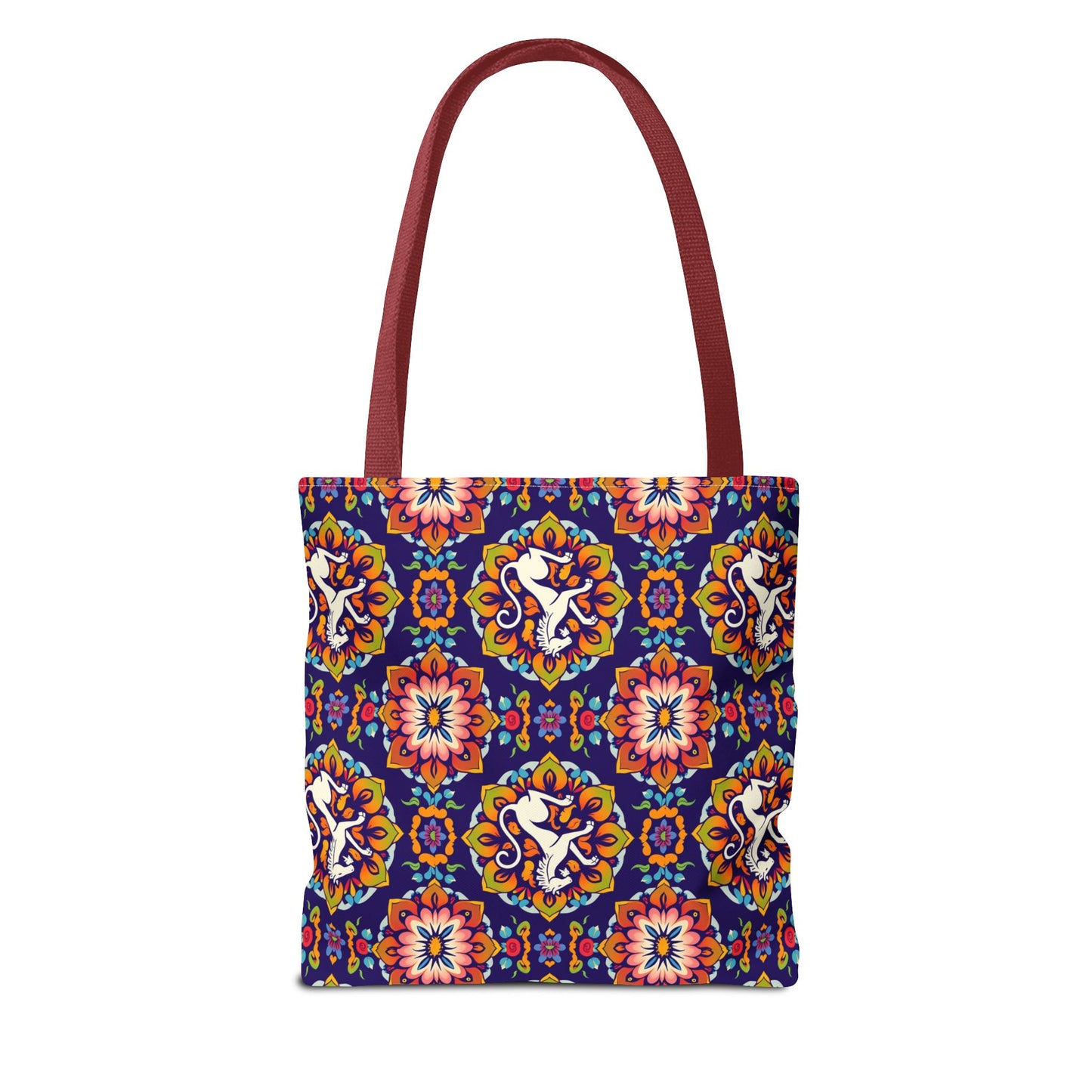 Tote Bag, (AOP), Virgo, Zodiac v3, Flower Pattern