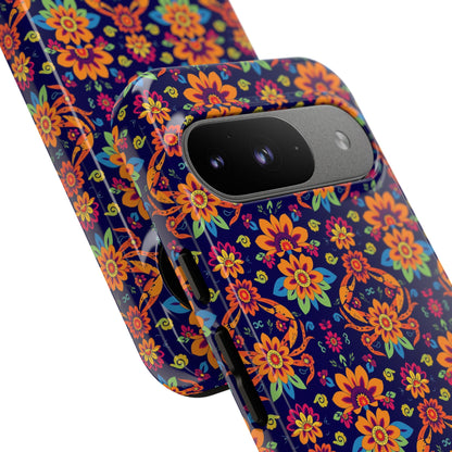 Tough Cases, Cancer, Zodiac, Flower Pattern
