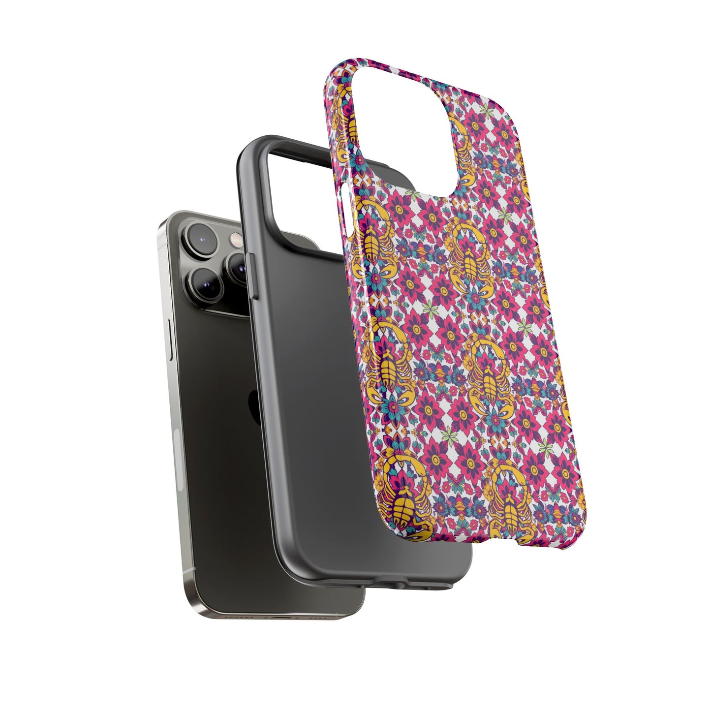 Tough Cases, Scorpio, Zodiac v2, Flower Pattern