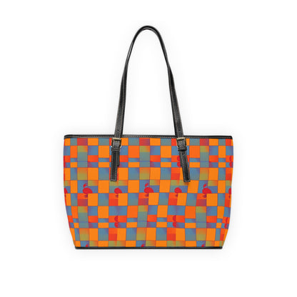Leather Shoulder Bag, Cancer, Zodiac v4, Shapes Pattern