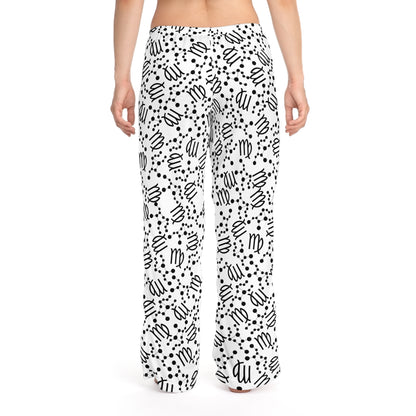 Women's Zodiac Pajama Pants (AOP) Virgo Zodiac Sign