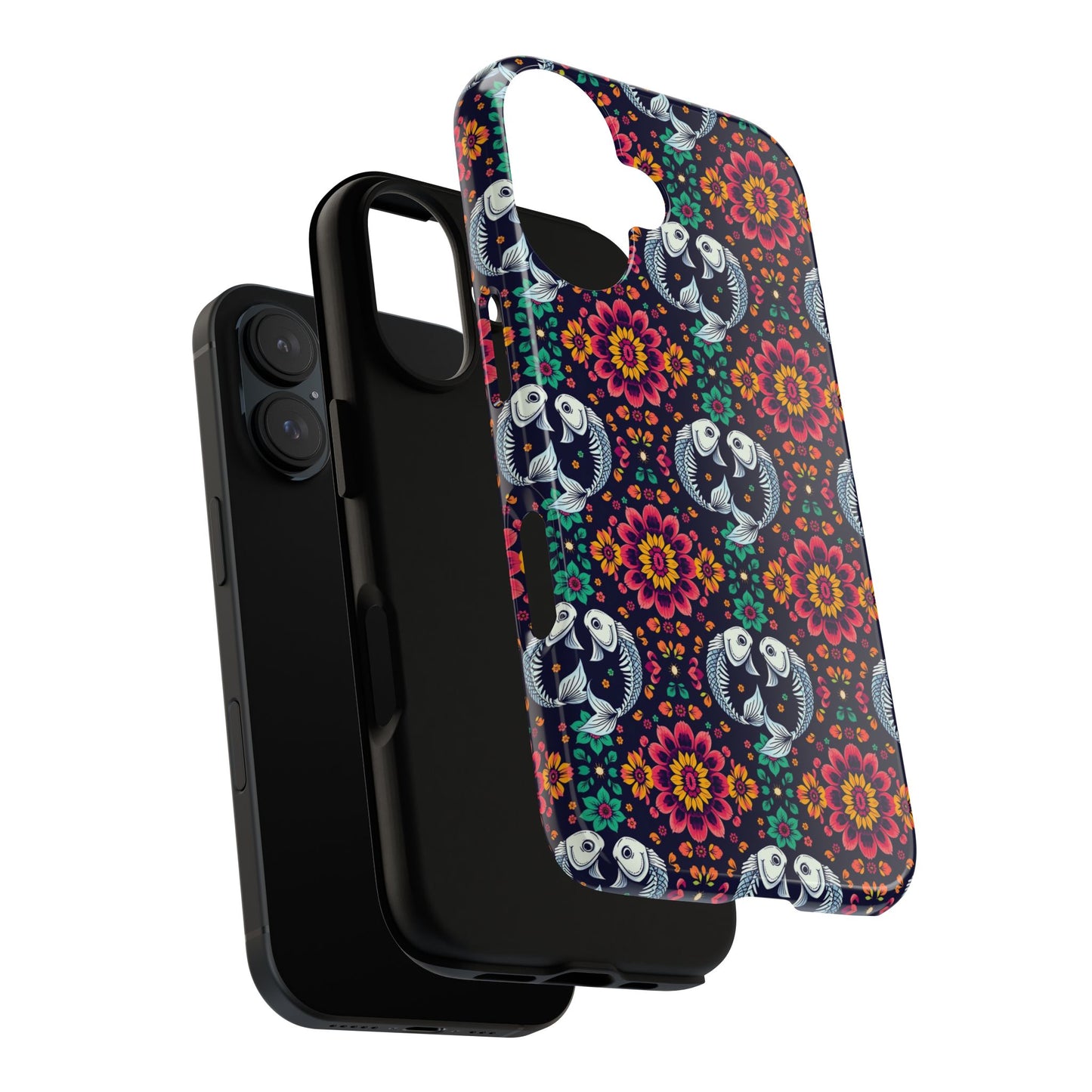 Tough Cases, Pisces, Zodiac v4, Flower Pattern