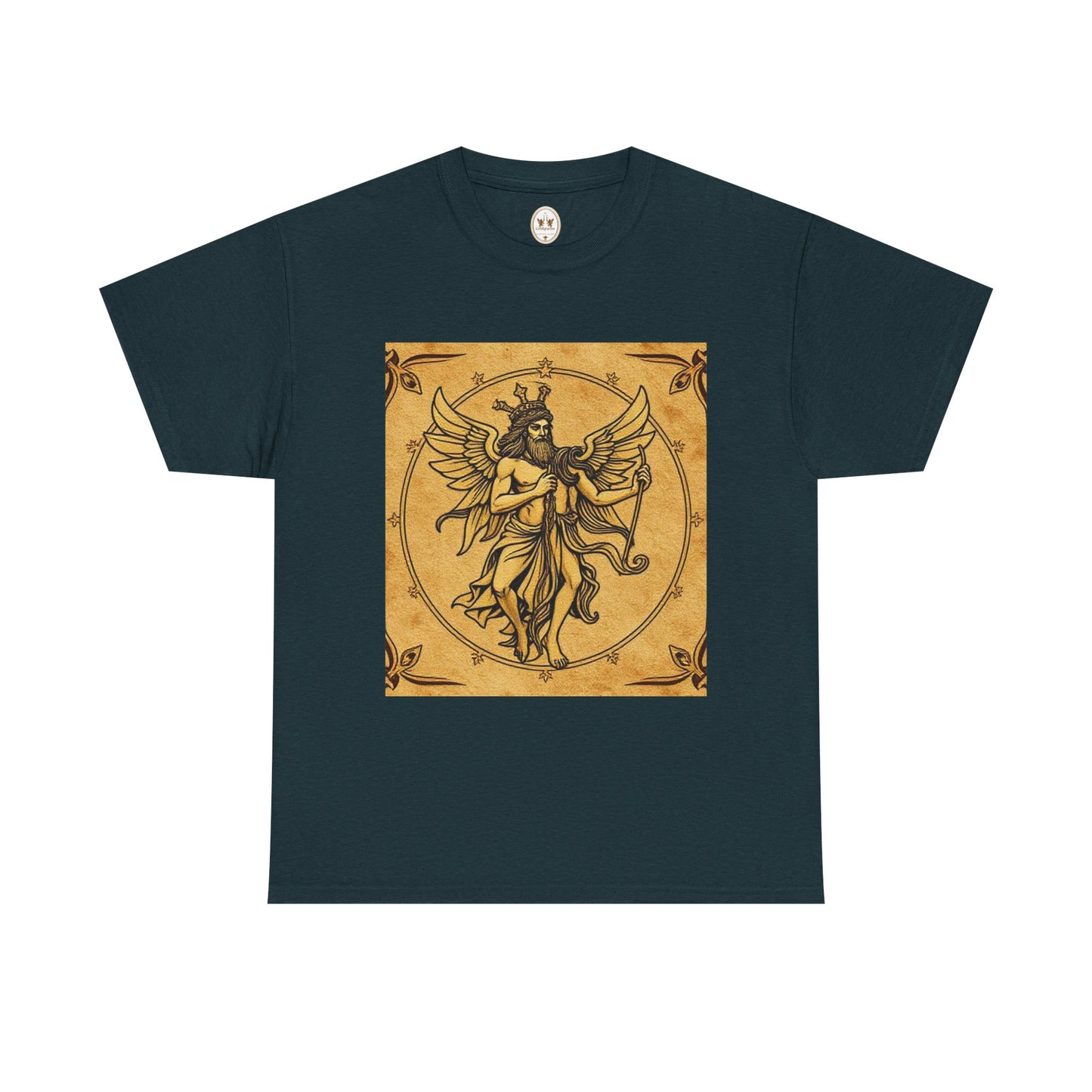 Unisex Heavy Cotton T-Shirt, Pencil Art v1, Gemini Zodiac Design