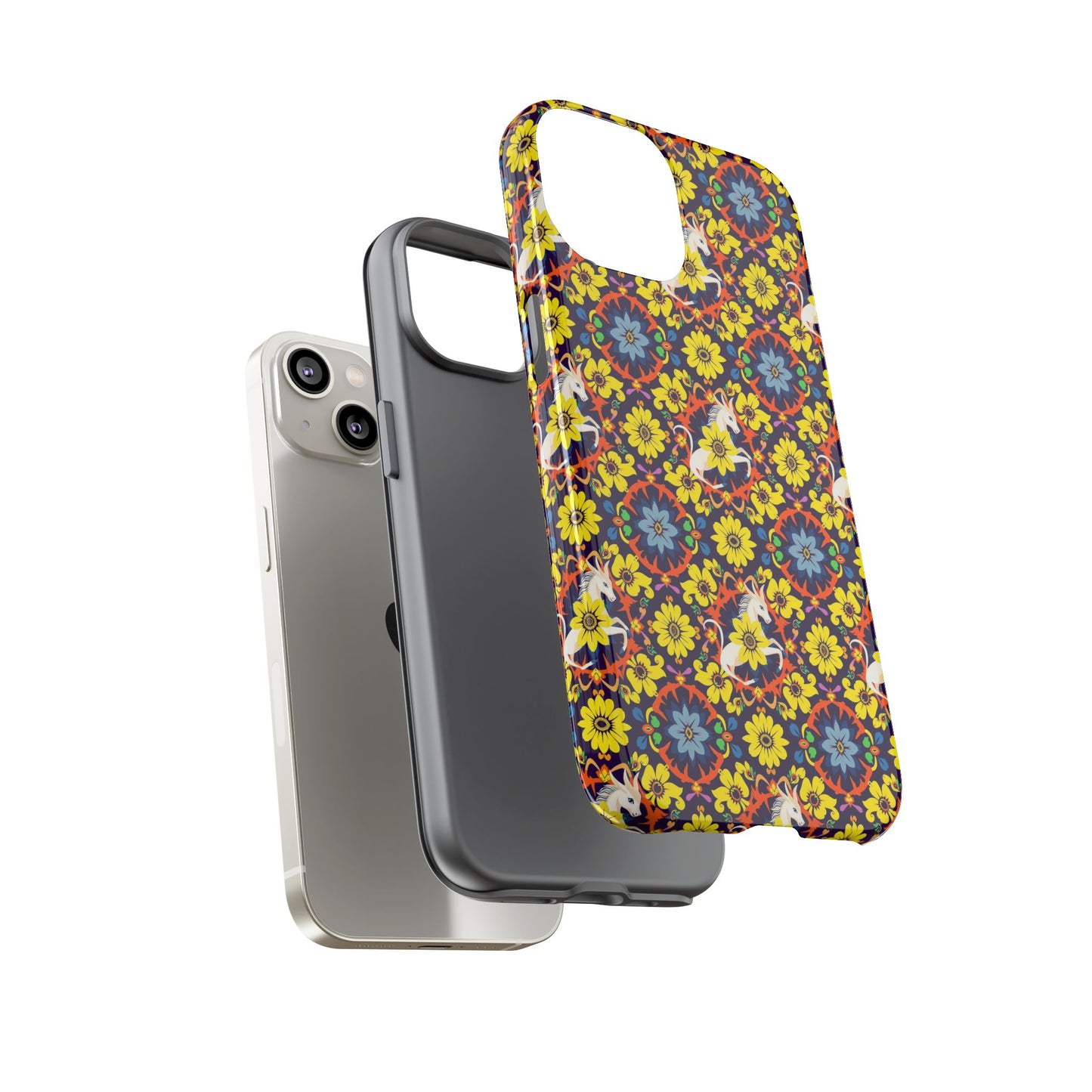Tough Cases, Aquarius, Zodiac v3, Flower Pattern