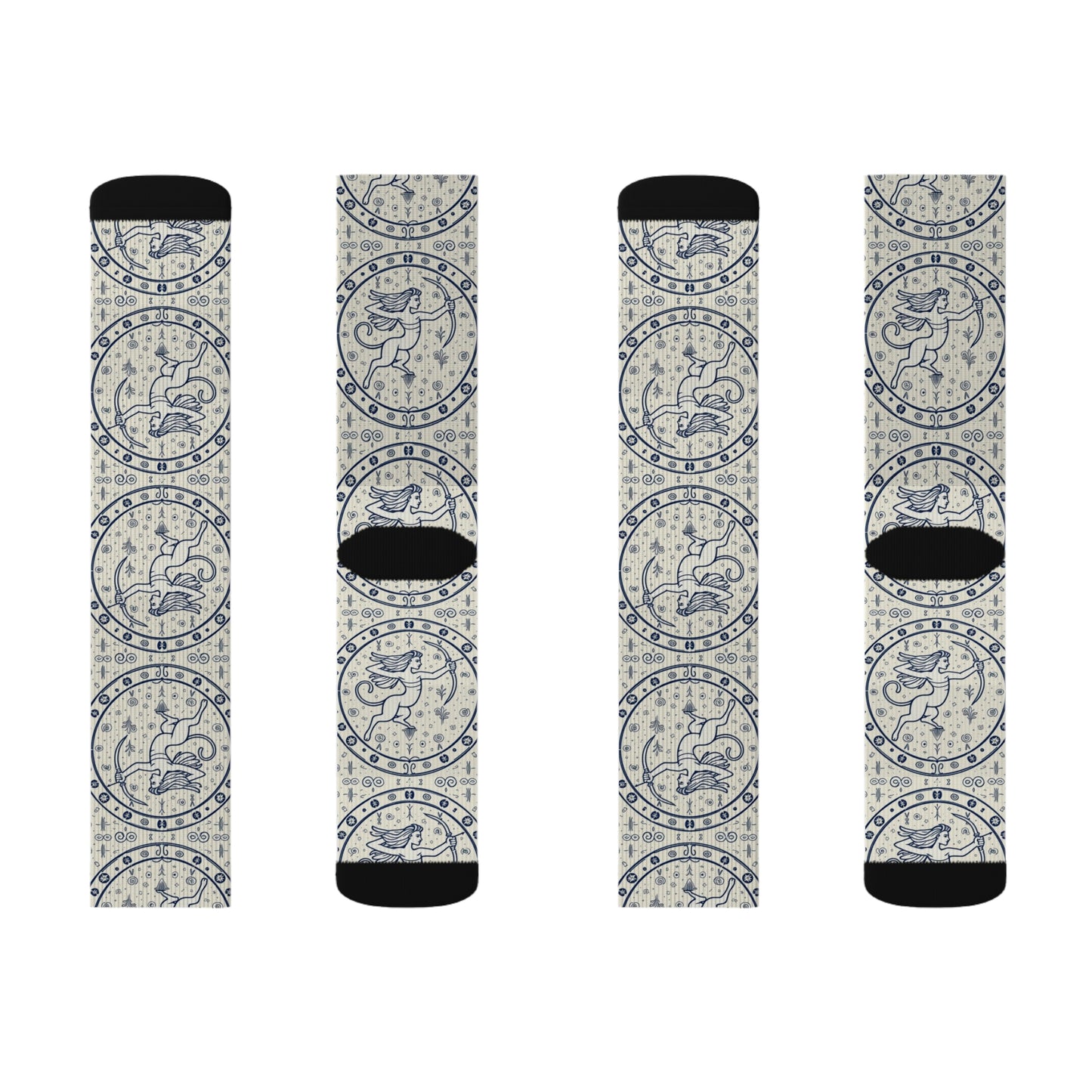 Sublimation Socks, Sagittarius, Zodiac v1, Pattern