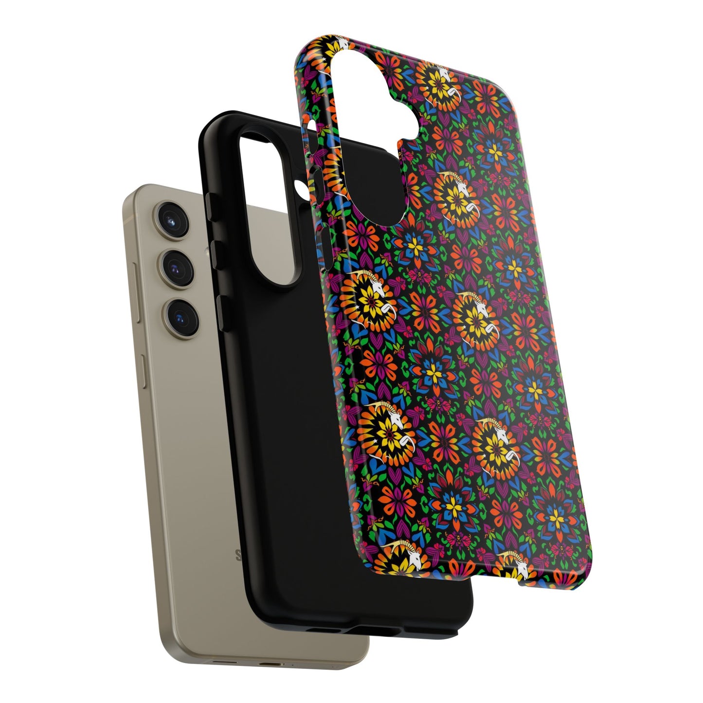 Tough Cases, Capricorn, Zodiac v2, Flower Pattern