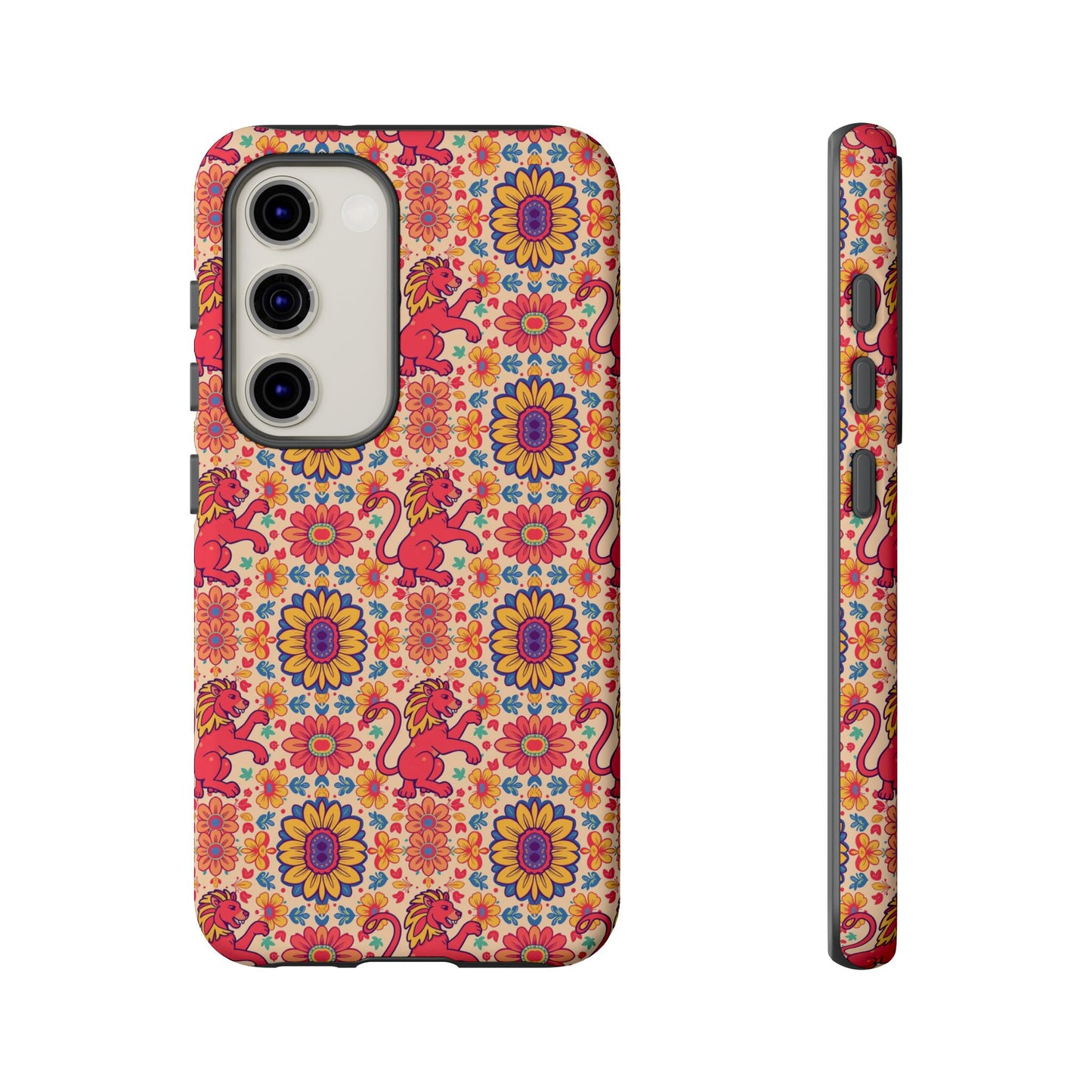 Tough Cases, Leo, Zodiac v1, Flower Pattern