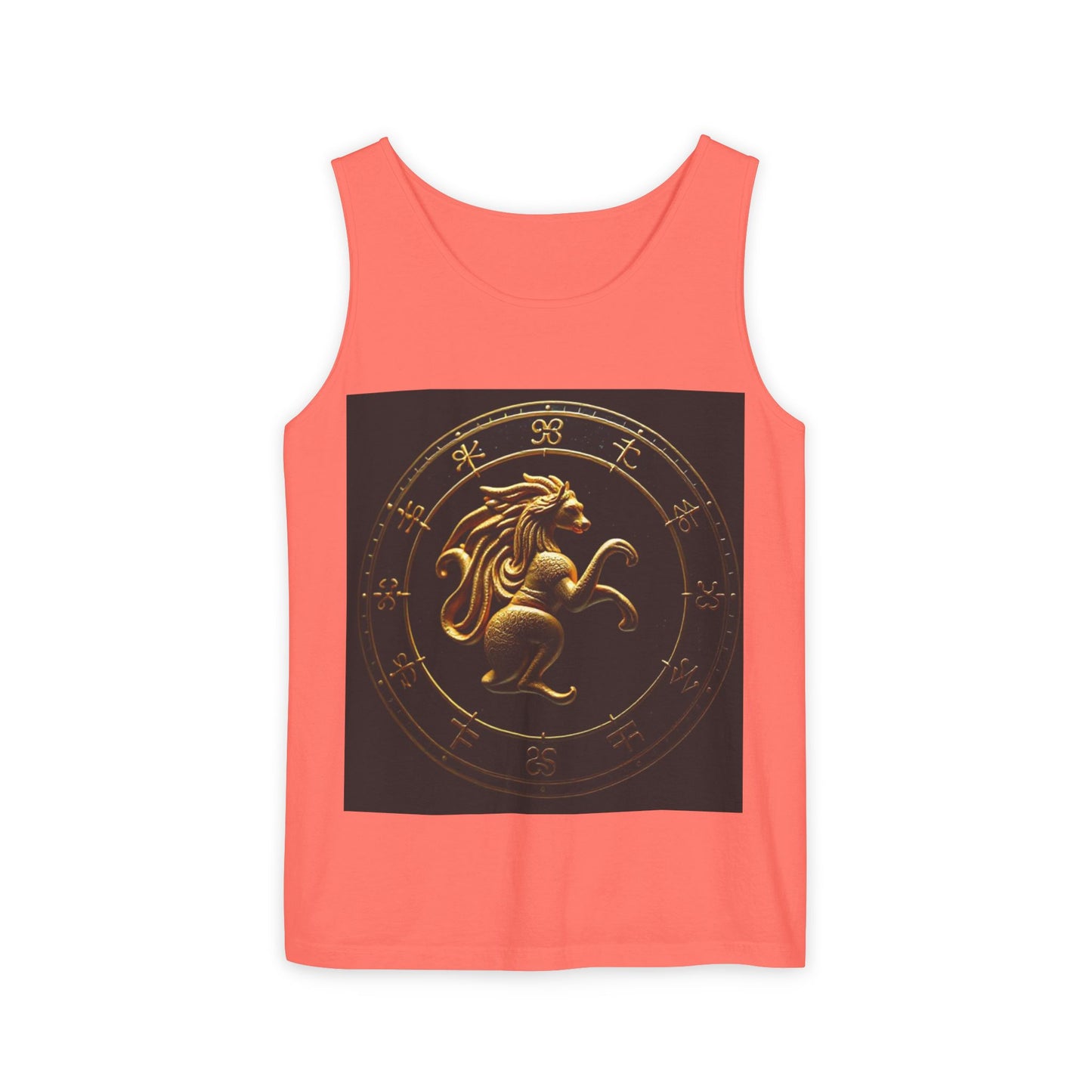 Unisex Garment-Dyed, Tank Top, Virgo Design, Planet Animal, 100% US cotton