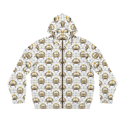 Full-Zip Hoodie (AOP), Cancer, Zodiac v1, Pattern