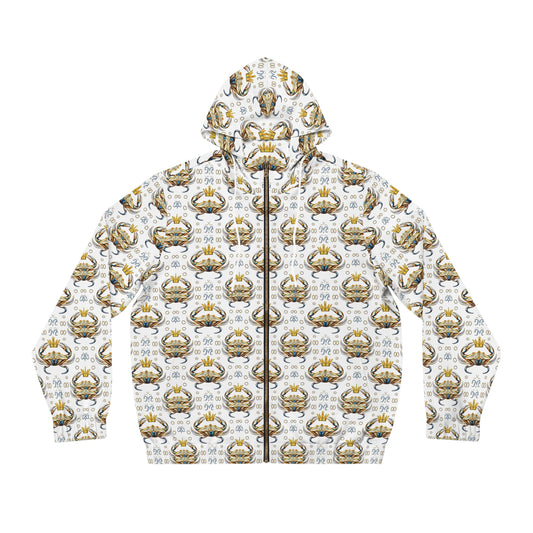 Full-Zip Hoodie (AOP), Cancer, Zodiac v1, Pattern