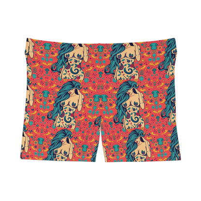Women's Shorts, (AOP), Aquarius, Zodiac v2, Sexy Pattern
