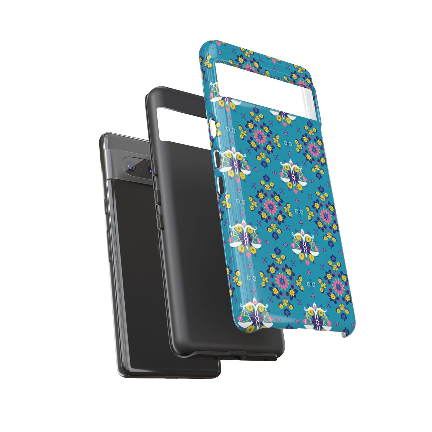 Tough Cases, Libra, Zodiac v2, Flower Pattern