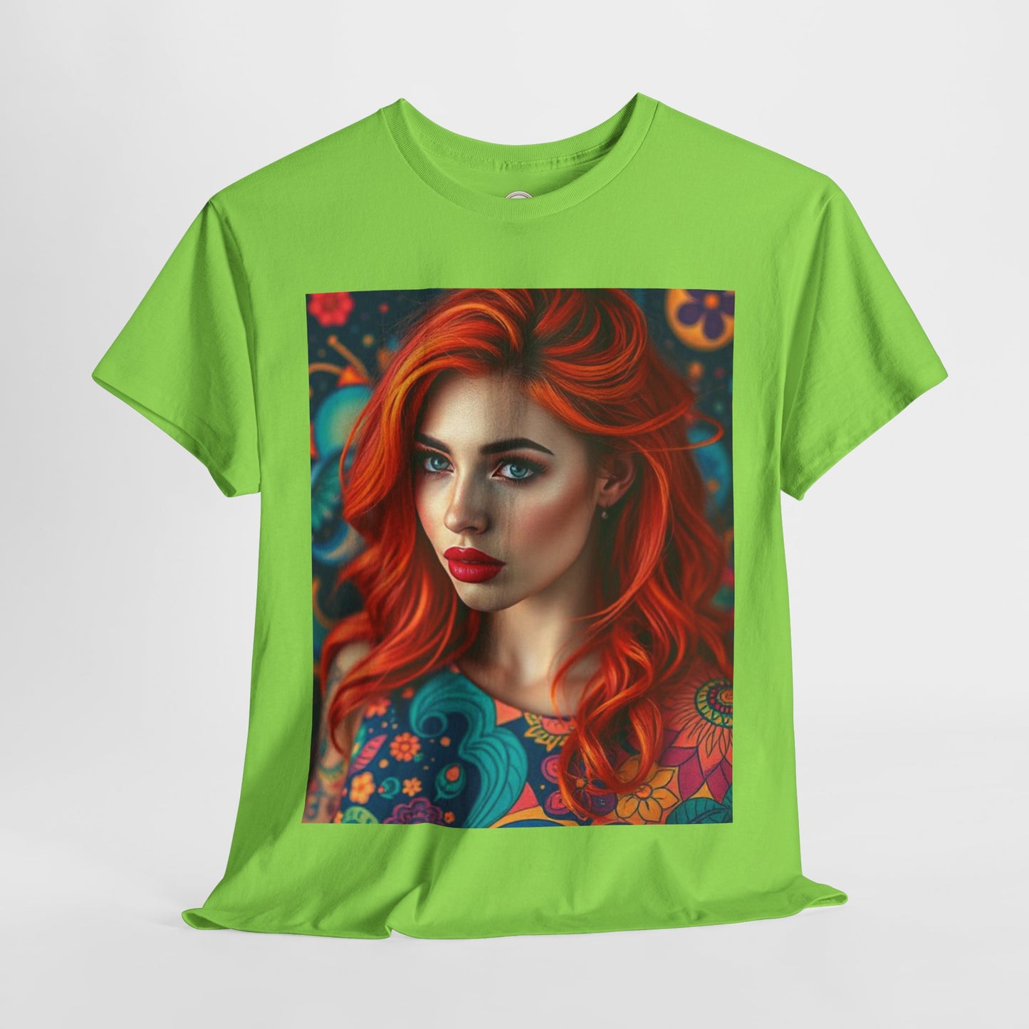 Unisex Heavy Cotton T-Shirt, Aquarius, Zodiac v1, Sexy Art