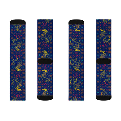 Sublimation Socks, Aquarius, Zodiac v2, Pattern
