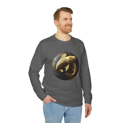 Adidas, Unisex Fleece Crewneck Sweatshirt, Pisces, Space Animal, Zodiac