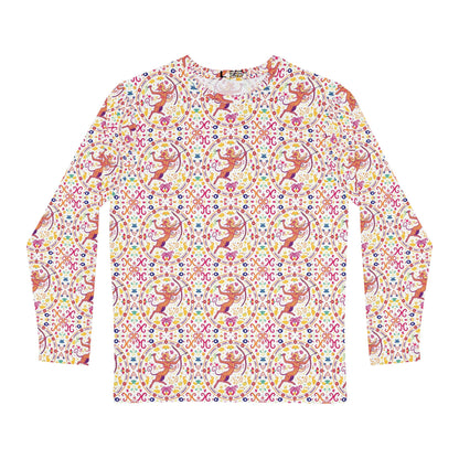 Men's Long Sleeve Shirt, (AOP), Sagittarius, Zodiac v4, Pattern