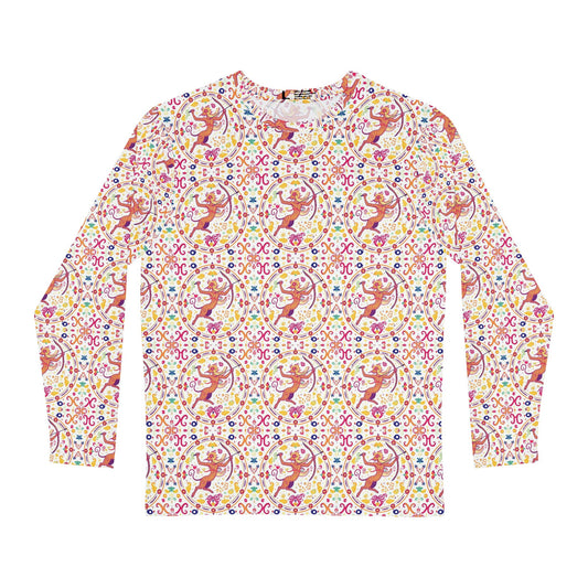 Men's Long Sleeve Shirt, (AOP), Sagittarius, Zodiac v4, Pattern