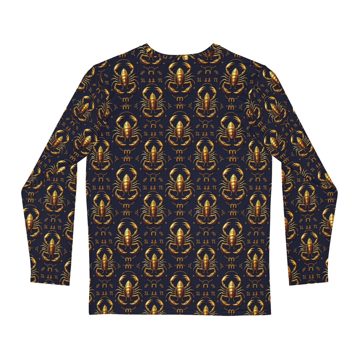 Men's Long Sleeve Shirt, (AOP), Scorpio, Zodiac, Pattern