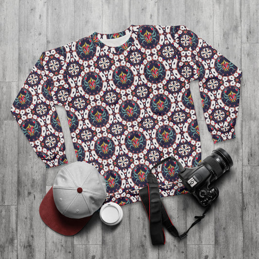 Unisex Sweatshirt (AOP), Scorpio, Zodiac, Jewel Pattern