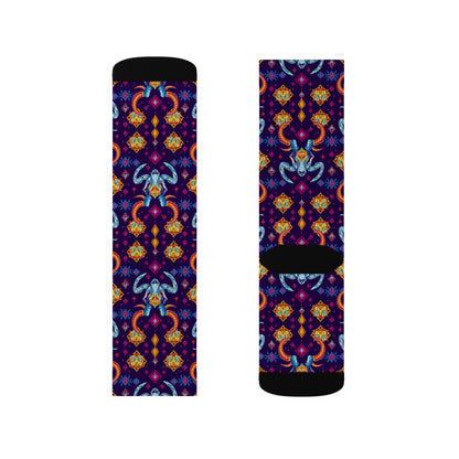 Sublimation Socks, Taurus, Zodiac, Jewel Pattern