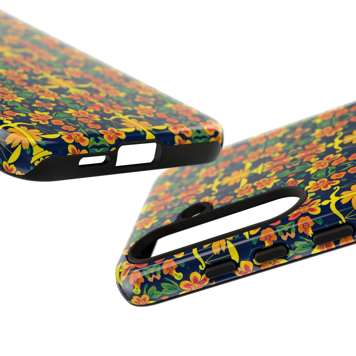 Tough Cases, Libra, Zodiac v3, Flower Pattern