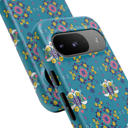 Tough Cases, Libra, Zodiac v2, Flower Pattern