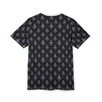 Unisex Cut & Sew T-Shirt, (AOP) Aquarius, Zodiac v1, Jewels Pattern