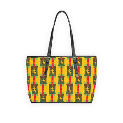 Leather Shoulder Bag, Capricorn, Zodiac v4, Shapes Pattern