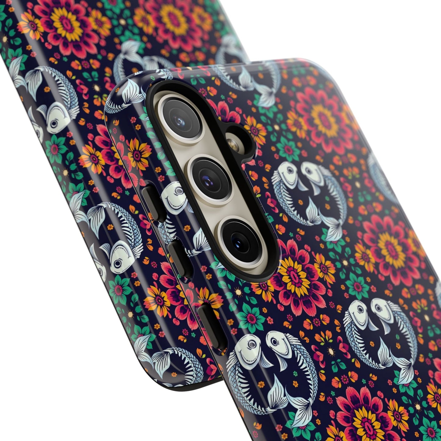Tough Cases, Pisces, Zodiac v4, Flower Pattern