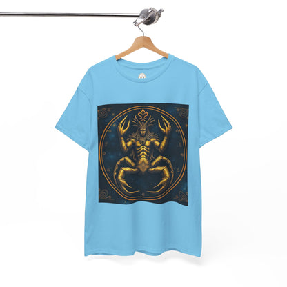 Unisex Heavy Cotton T-Shirt, Scorpion King, Cancer Zodiac Design