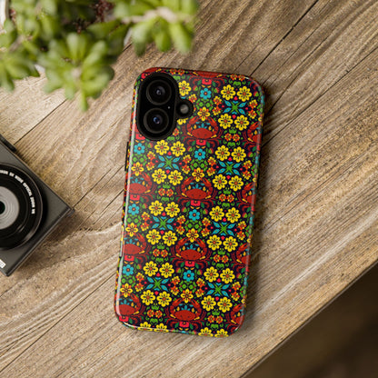 Tough Cases, Cancer, Zodiac v2, Flower Pattern