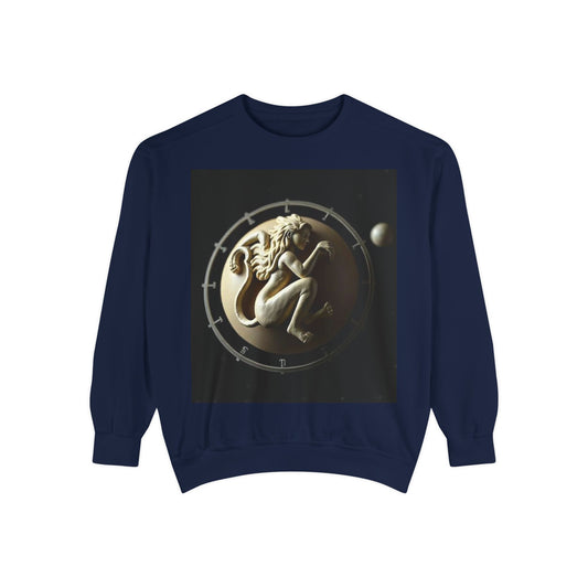Garment-Dyed Sweatshirt, Unisex, Space Symbol Design, Virgo