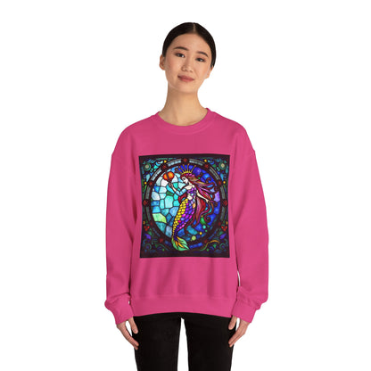 Unisex Heavy Blend™ Crewneck Sweatshirt, Glass, Aquarius Zodiac Design