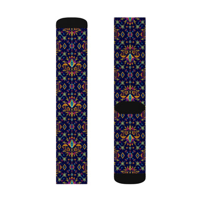 Sublimation Socks, Libra, Zodiac v1, Jewel Pattern