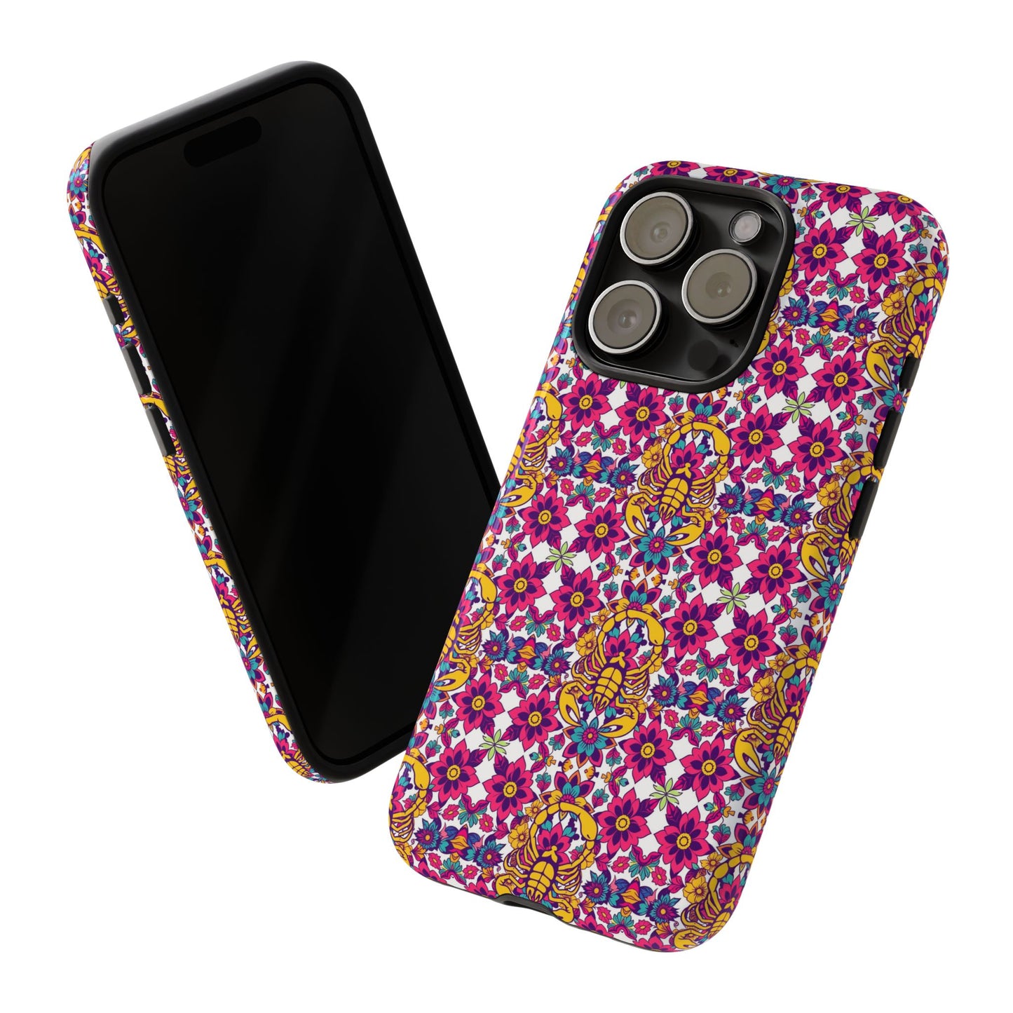 Tough Cases, Scorpio, Zodiac v2, Flower Pattern