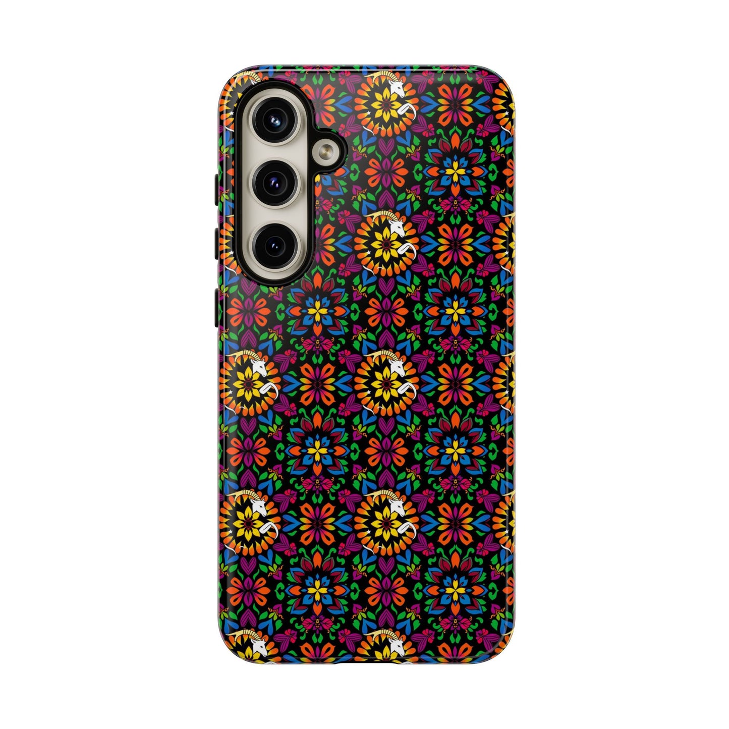Tough Cases, Capricorn, Zodiac v2, Flower Pattern