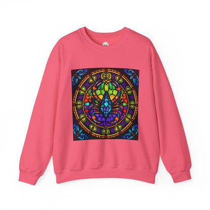 Unisex Heavy Blend™ Crewneck Sweatshirt, Glass 1, Scorpio Zodiac Design