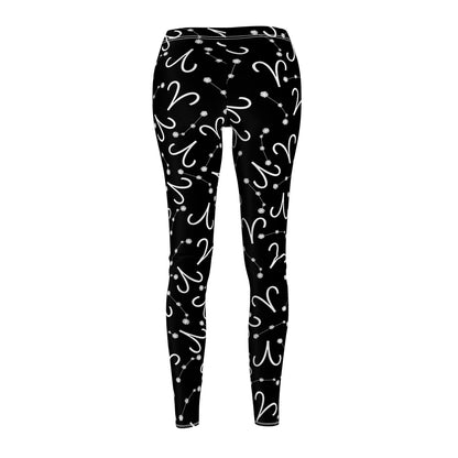 Women's Zodiac Cut & Sew Casual Leggings Aries Zodiac sign