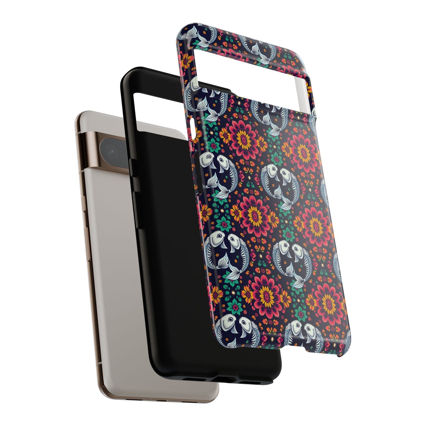 Tough Cases, Pisces, Zodiac v4, Flower Pattern
