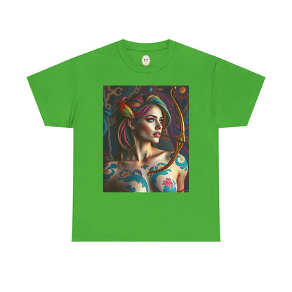 Unisex Heavy Cotton T-Shirt, Sagittarius, Zodiac v1, Sexy Art