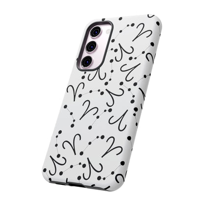 Tough Cases with the Aries Zodiac sign for iPhone, Samsung Galaxy, and Google Pixel devices