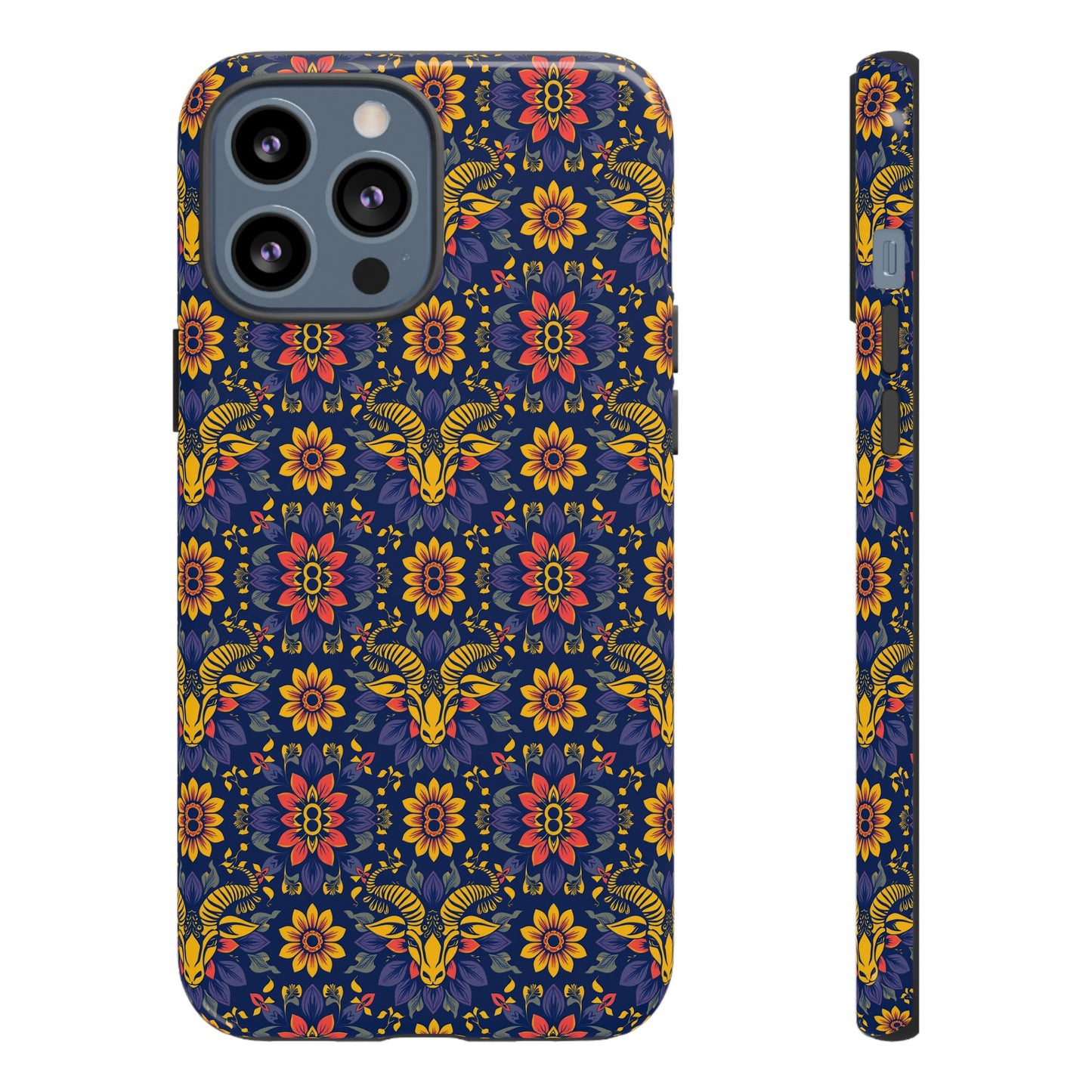 Tough Cases, Taurus, Zodiac v3, Flower Pattern