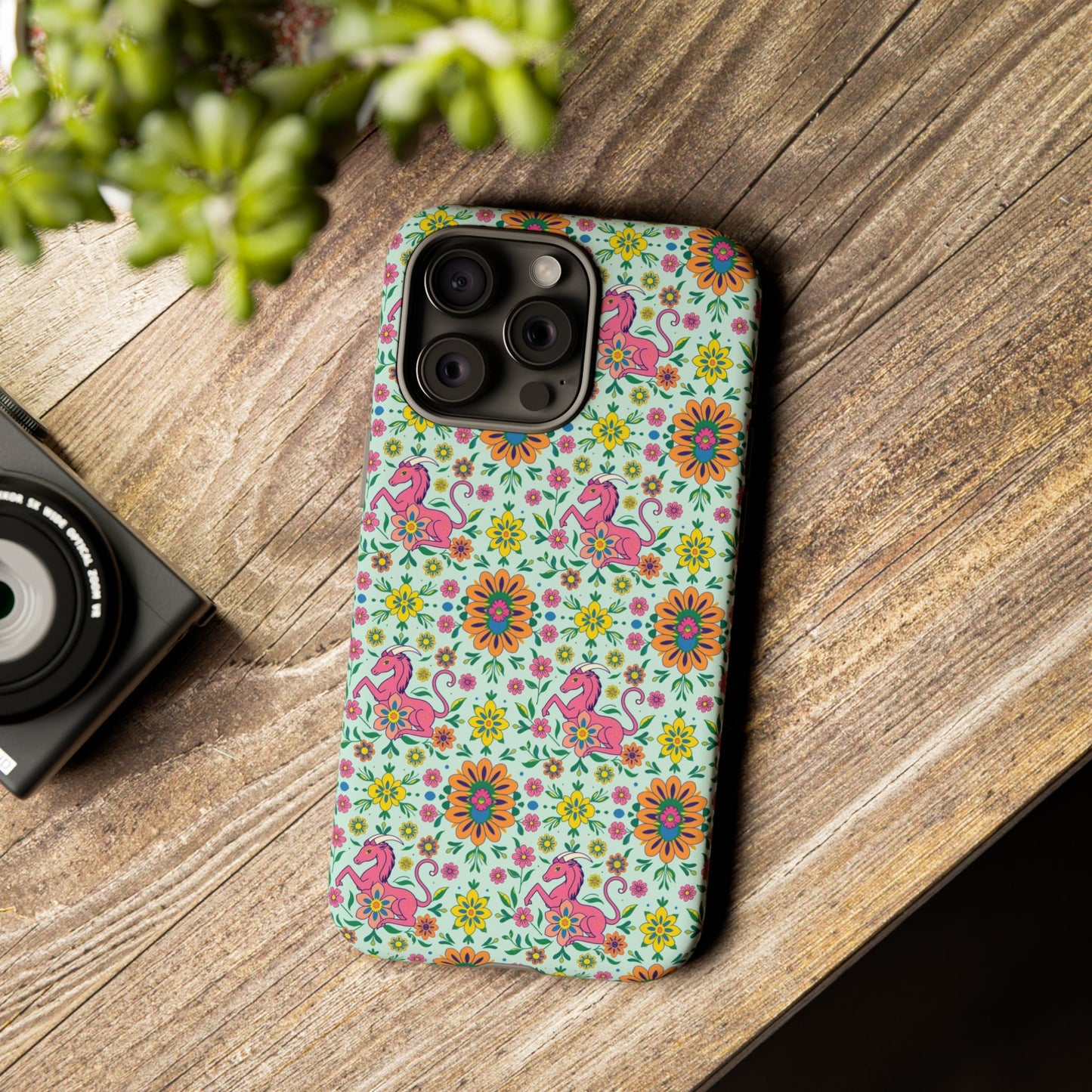 Tough Cases, Aquarius, Zodiac, Flower Pattern