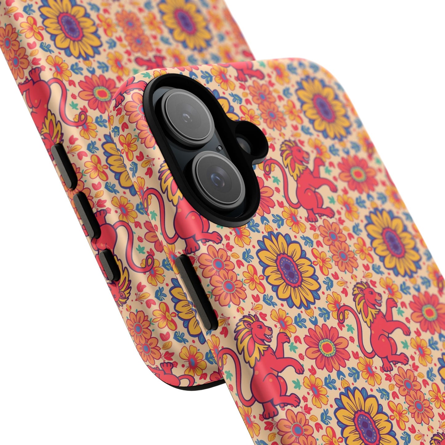 Tough Cases, Leo, Zodiac v1, Flower Pattern