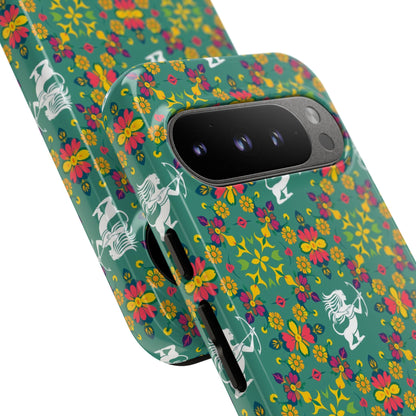 Tough Cases, Sagittarius, Zodiac, Flower Pattern