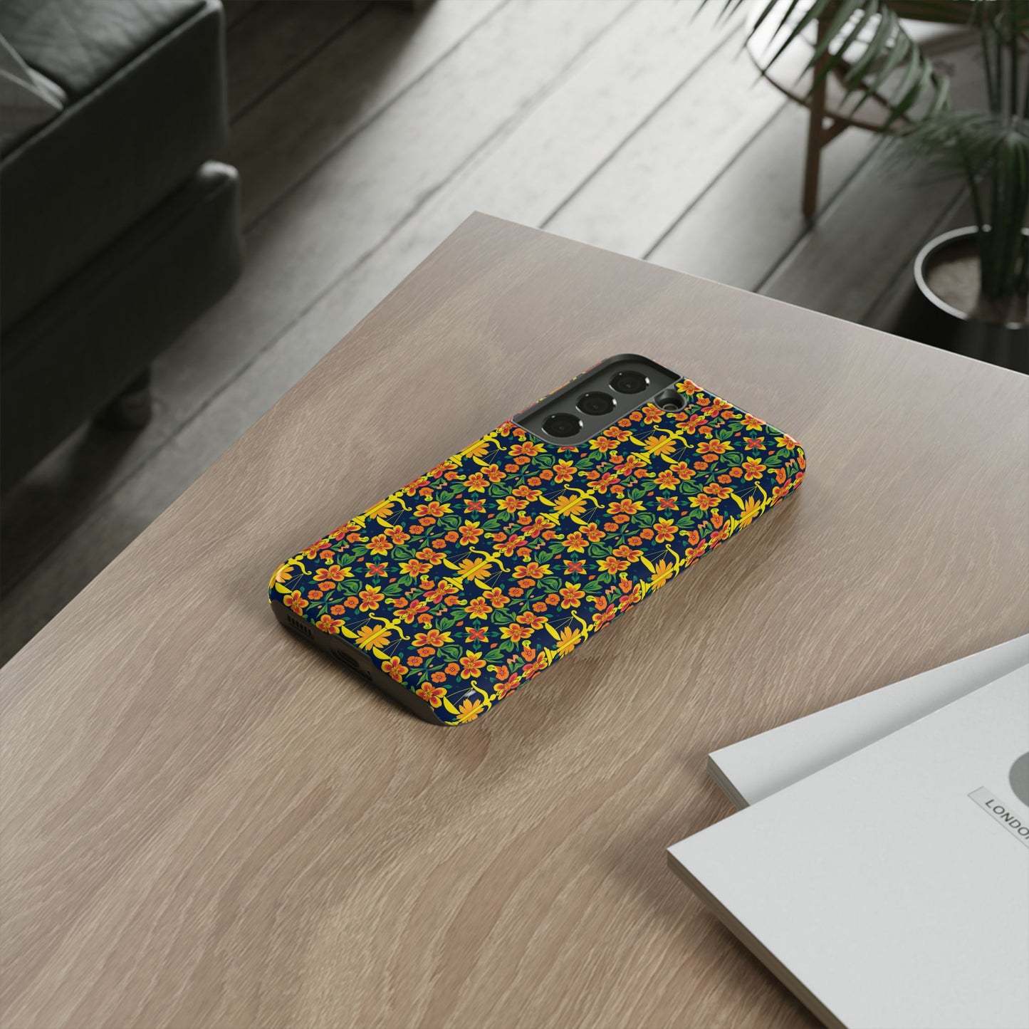 Tough Cases, Libra, Zodiac v3, Flower Pattern