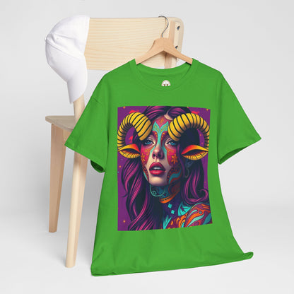 Unisex Heavy Cotton T-Shirt, Taurus, Zodiac v2, Sexy Art